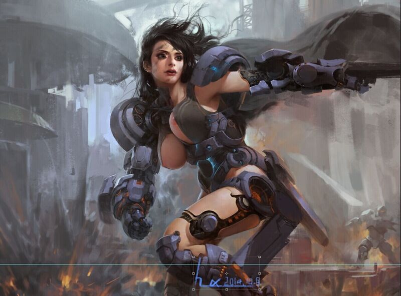 File:Mechanical Female Warrior by Haixiang Mu.jpg