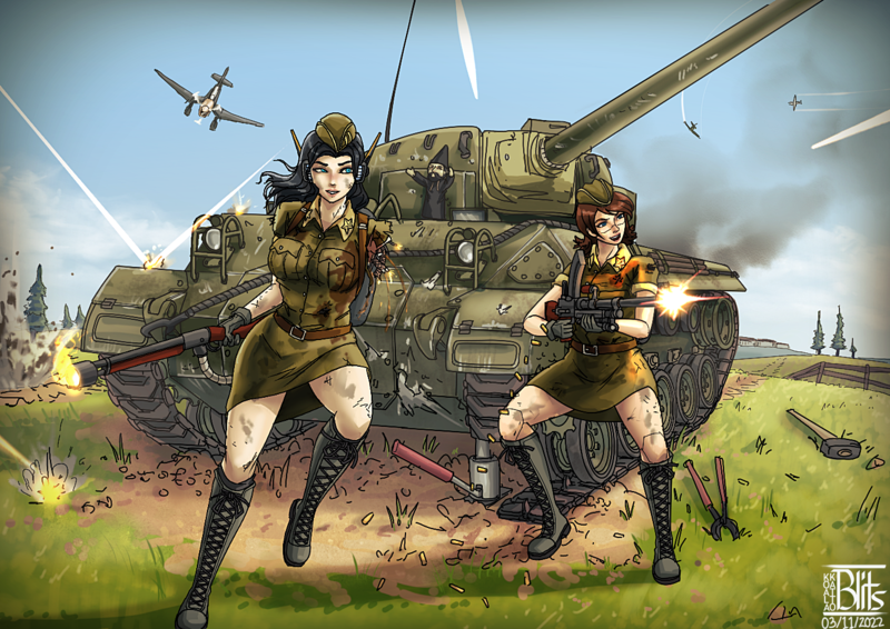 File:Saya and Molly's War Thunder Adventure by KoalaKatto.png