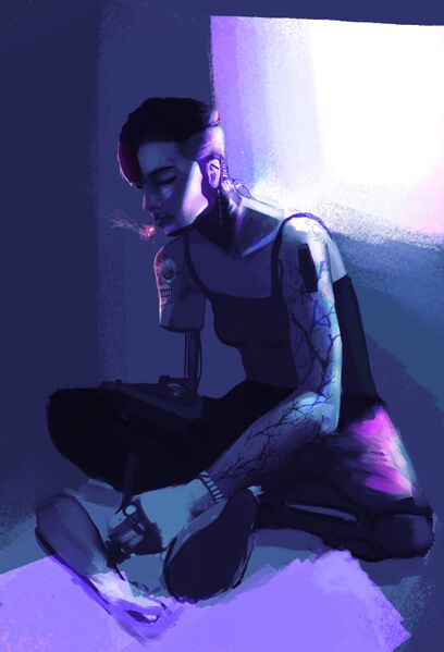 File:Cyber punk girl by Geon young Kim.jpg