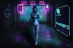 Thumbnail for File:Cyberpunk 2077 fanart by alexandra goaga.jpg