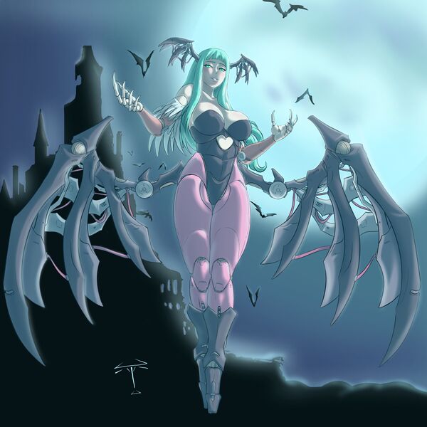 File:Amondetauro Commission - Darkstalkers Fembots - Morrigan Aensland 4.jpg